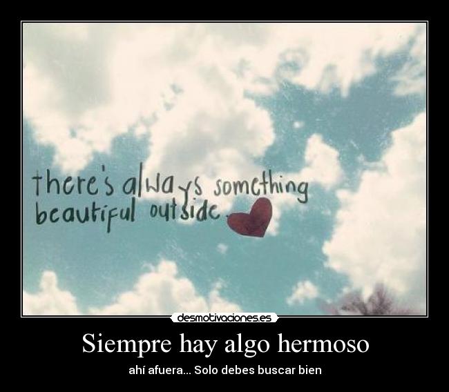 Siempre hay algo hermoso - 