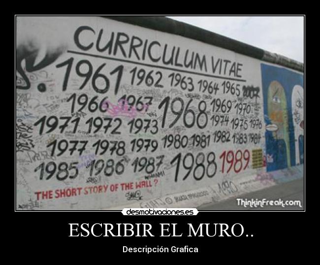 ESCRIBIR EL MURO.. - Descripción Grafica