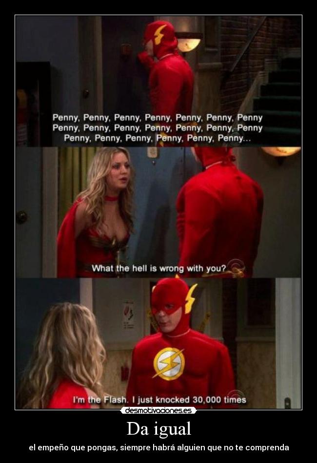 carteles the big bang theory sheldon cooper penny flash desmotivaciones