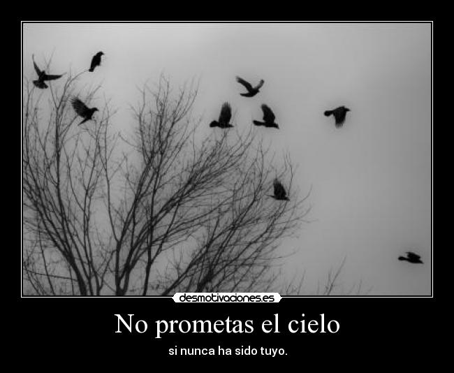 No prometas el cielo -