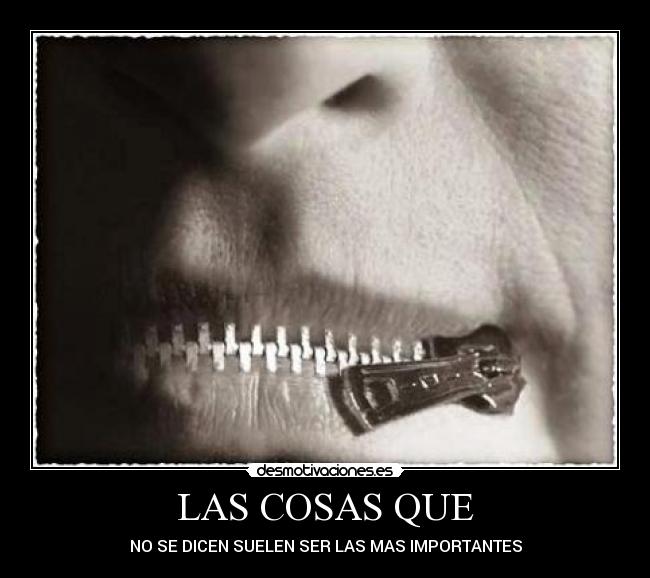 LAS COSAS QUE - 
