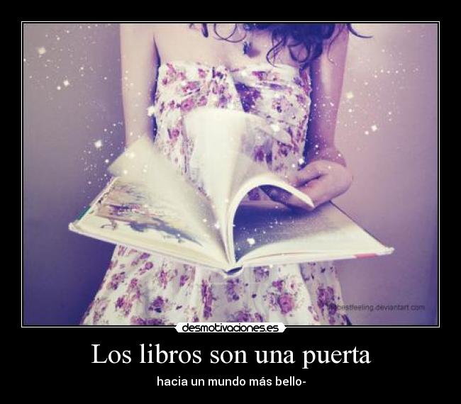 carteles libro puerta mundo bello leer desmotivaciones
