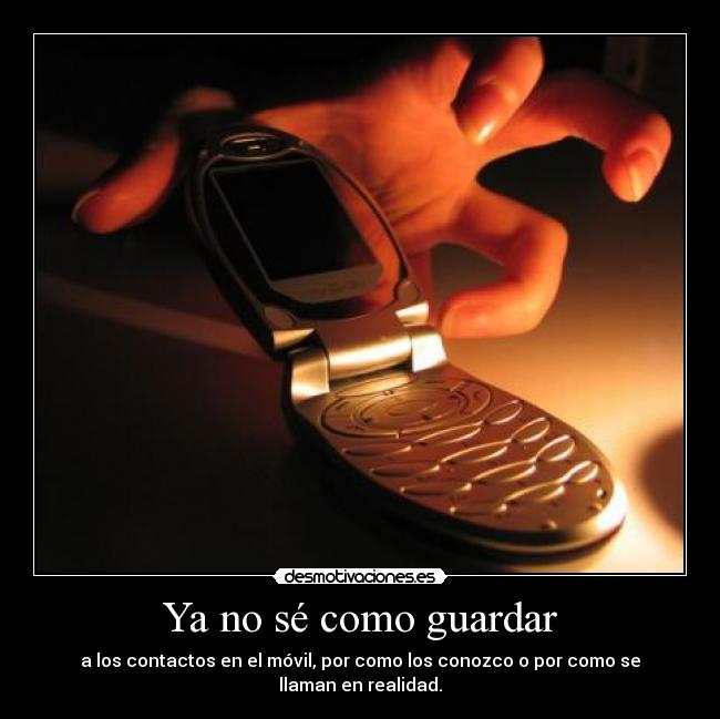 Ya no sé como guardar - 