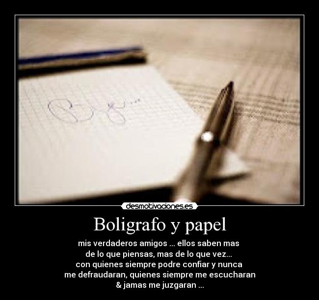Boligrafo y papel -