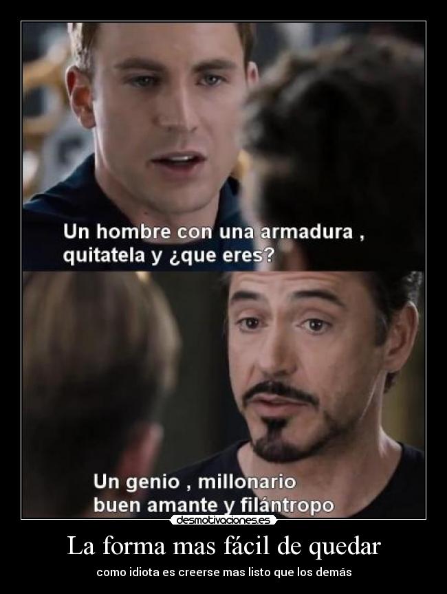 carteles guti19 iroman rules pobre capitan america con poderes deja ser simple perdedor desmotivaciones