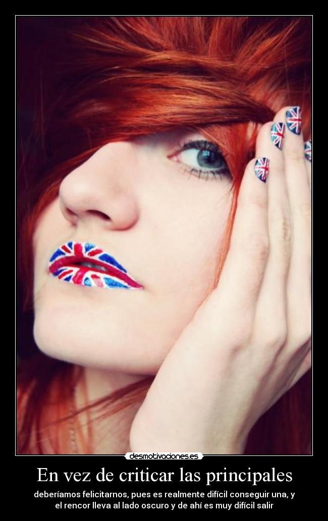 En vez de criticar las principales - 