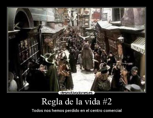 carteles vida callejon diagon lost centro comercial harry potter hagrid desmotivaciones