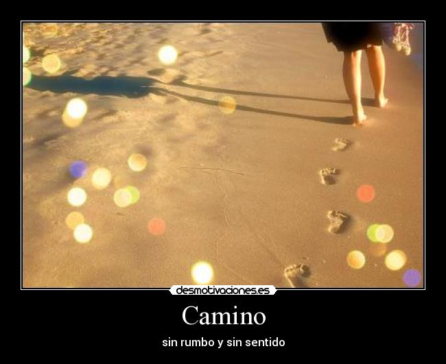 Camino - sin rumbo y sin sentido