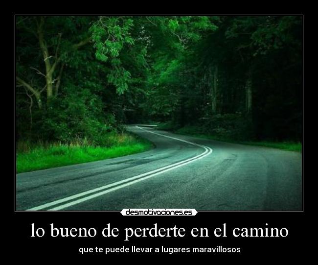 lo bueno de perderte en el camino -