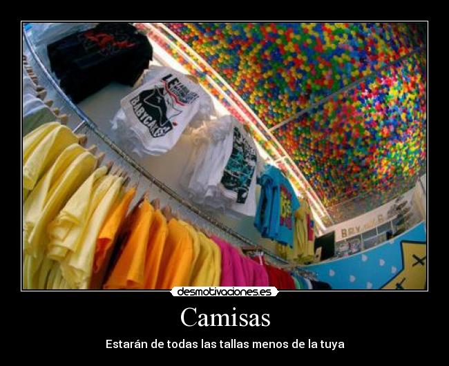 Camisas - Estarán de todas las tallas menos de la tuya
