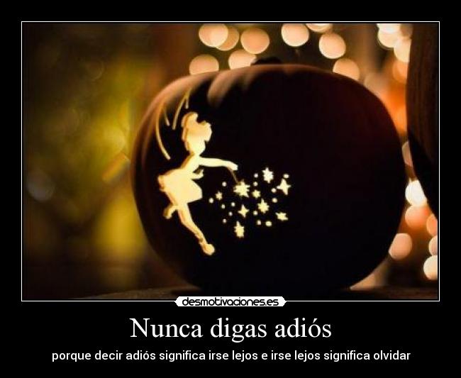 carteles nunca digas adios porque decir adios significa irse lejos olvidar lucy98 desmotivaciones