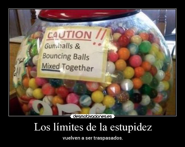 Los límites de la estupidez - vuelven a ser traspasados.