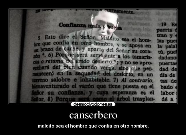 canserbero - maldito sea el hombre que confia en otro hombre.