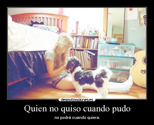 carteles oneday quien quiso cuando pudo desmotivaciones