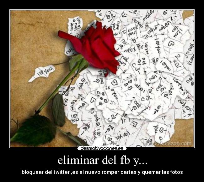 eliminar del fb y... - 