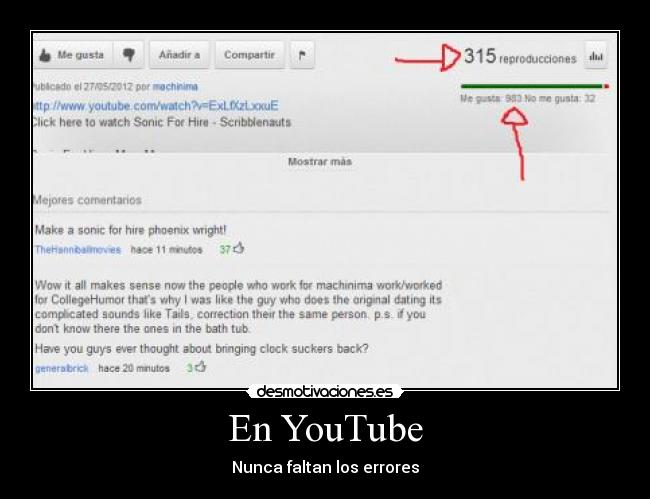 carteles youtube errores desmotivaciones