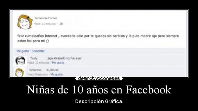 Niñas de 10 años en Facebook - 