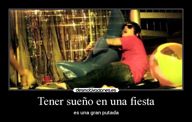 Tener sueño en una fiesta -
