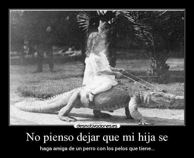 No pienso dejar que mi hija se - haga amiga de un perro con los pelos que tiene...