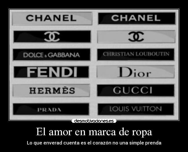 El amor en marca de ropa - Lo que enverad cuenta es el corazón no una simple prenda