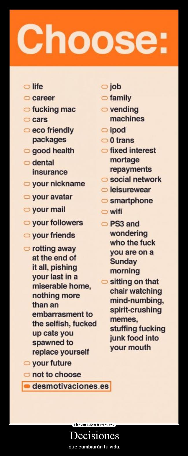 Decisiones - que cambiarán tu vida.