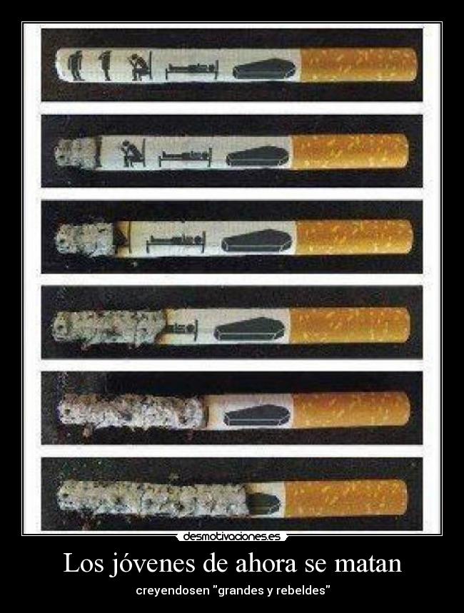 Los jóvenes de ahora se matan - creyendosen grandes y rebeldes