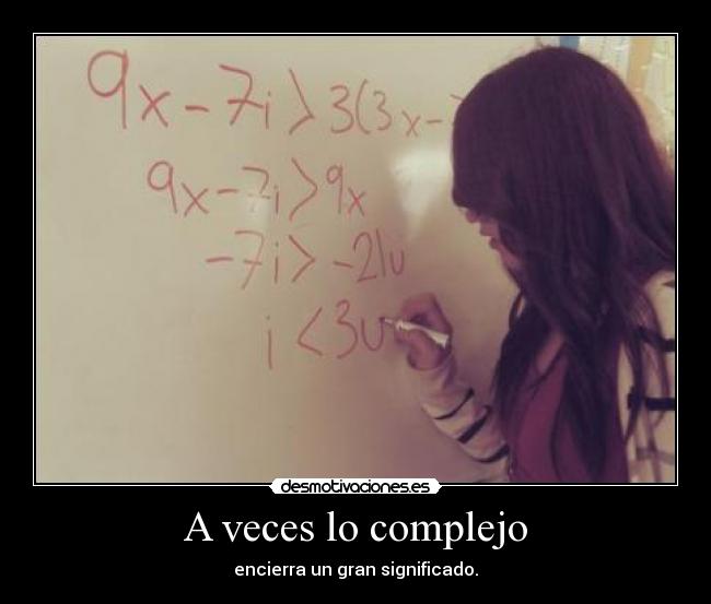 A veces lo complejo - 