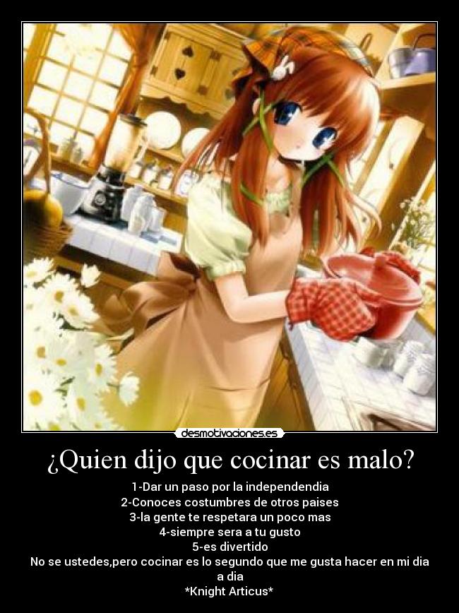 ¿Quien dijo que cocinar es malo? -
