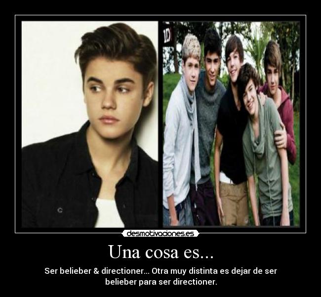 Una cosa es... - Ser belieber & directioner... Otra muy distinta es dejar de ser
belieber para ser directioner.