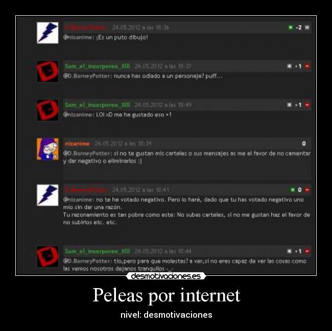 Peleas por internet - 