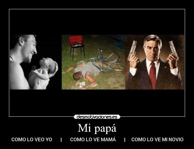 Mi papá - COMO LO VEO YO       |       COMO LO VE MAMÁ       |     COMO LO VE MI NOVIO
