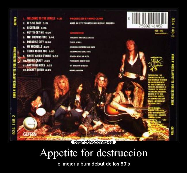 Appetite for destruccion -
