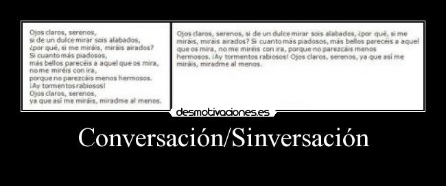 Conversación/Sinversación - 