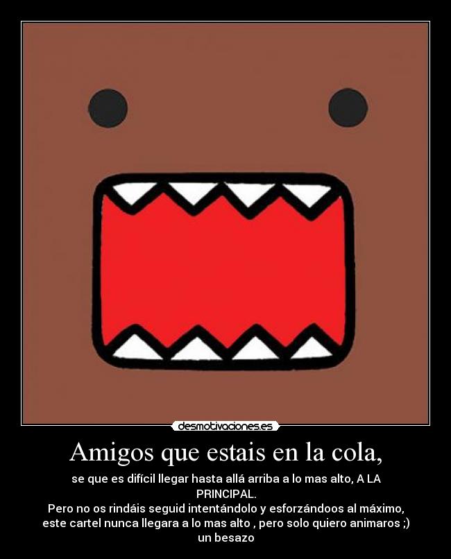 Amigos que estais en la cola, -