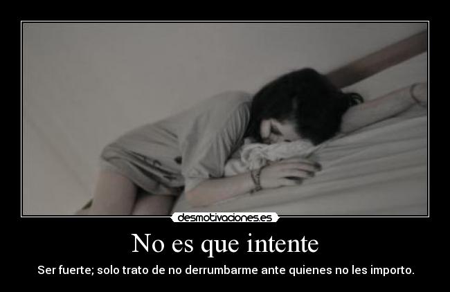 No es que intente - 