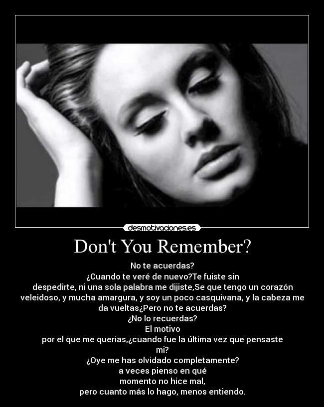 Dont You Remember? -