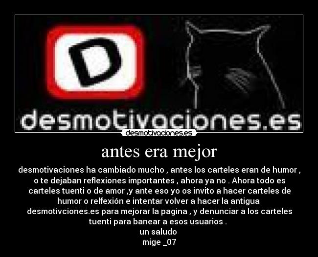 antes era mejor - 