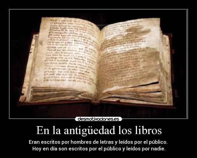En la antigüedad los libros - 
