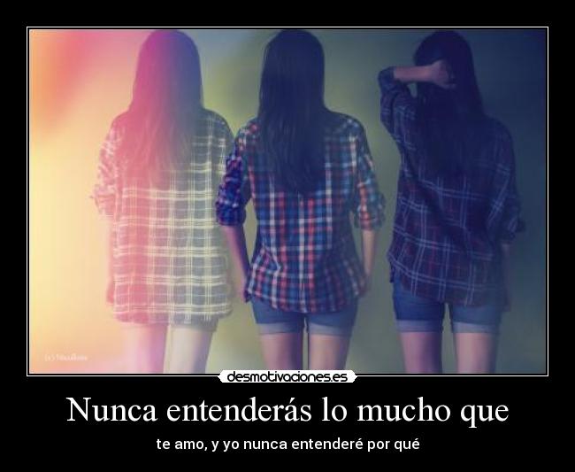 Nunca entenderás lo mucho que - te amo, y yo nunca entenderé por qué