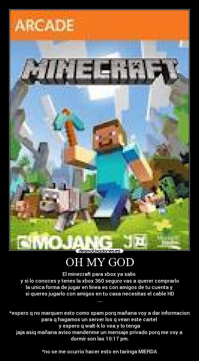 carteles juguemos juntos mine xbox desmotivaciones