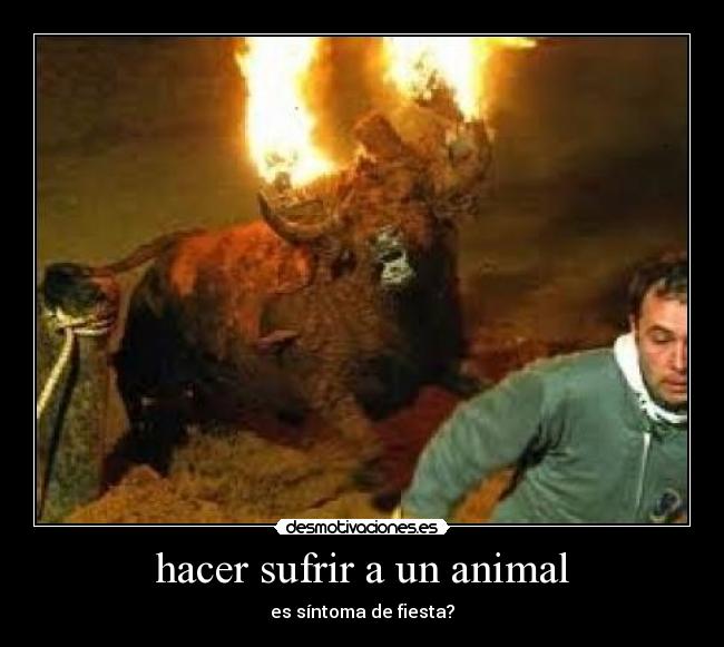 hacer sufrir a un animal -