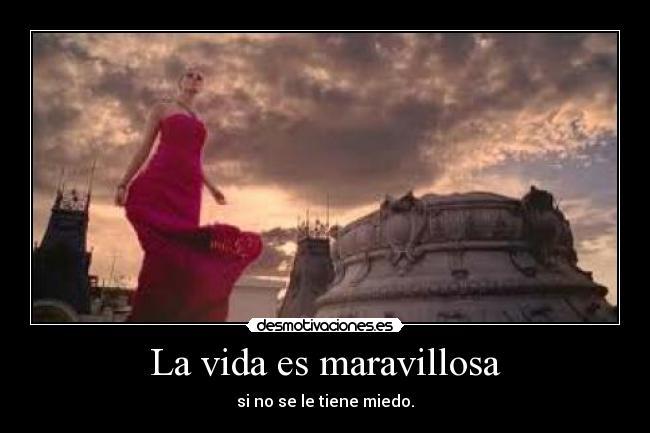 La vida es maravillosa - si no se le tiene miedo.