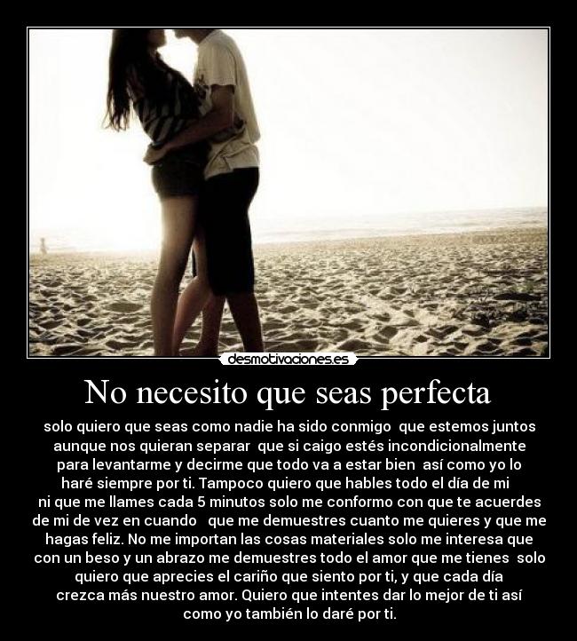 No necesito que seas perfecta - 