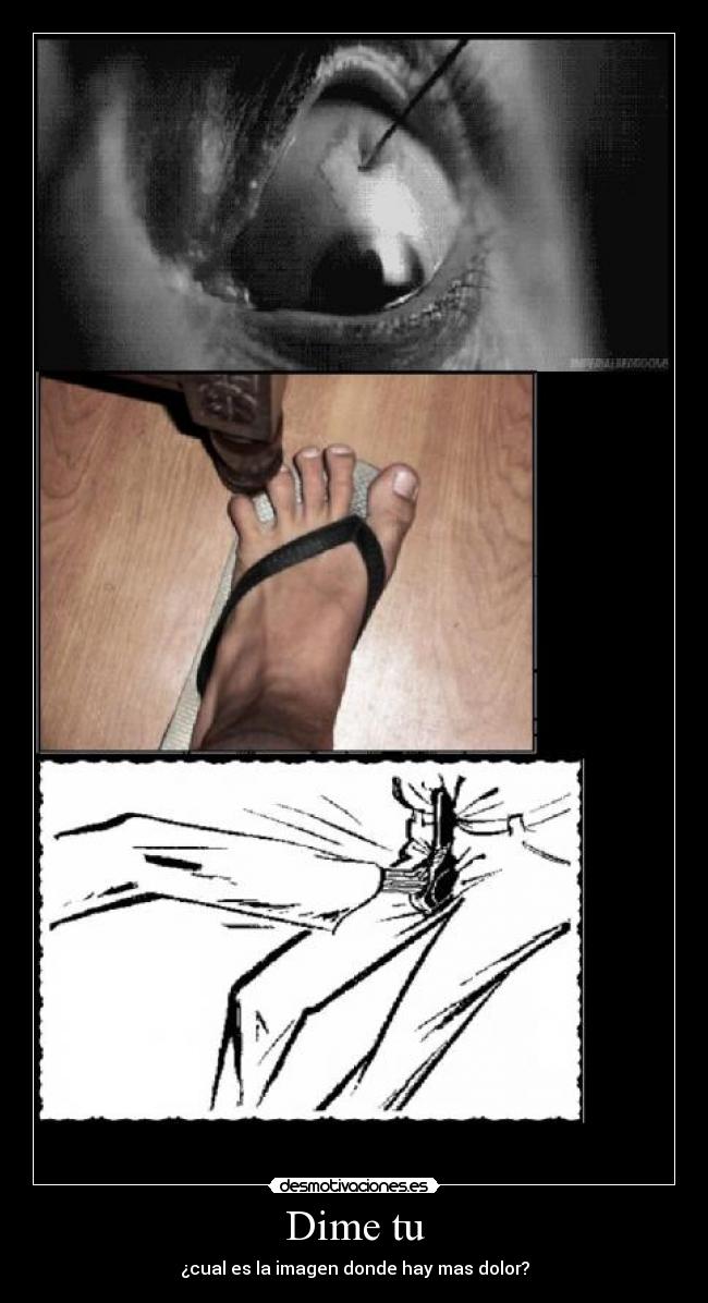 carteles dolor golpe inyeccion ojo desmotivaciones