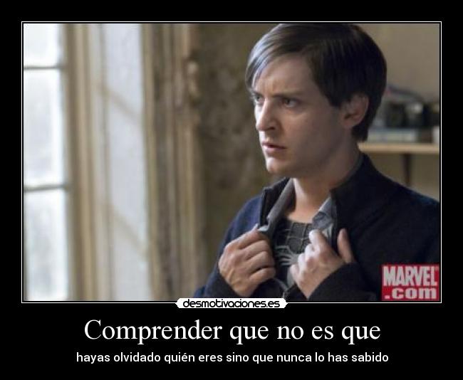 Comprender que no es que -