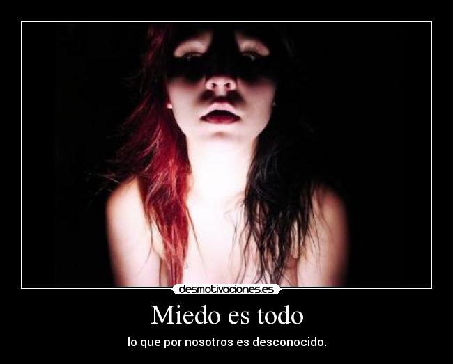 Miedo es todo -