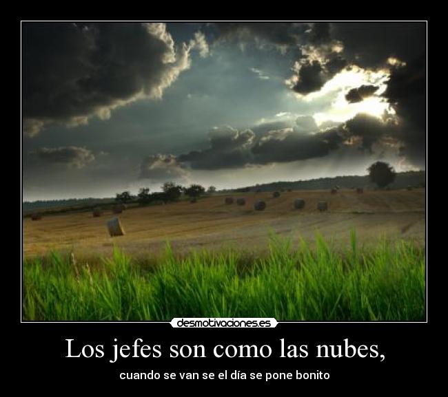Los jefes son como las nubes, -