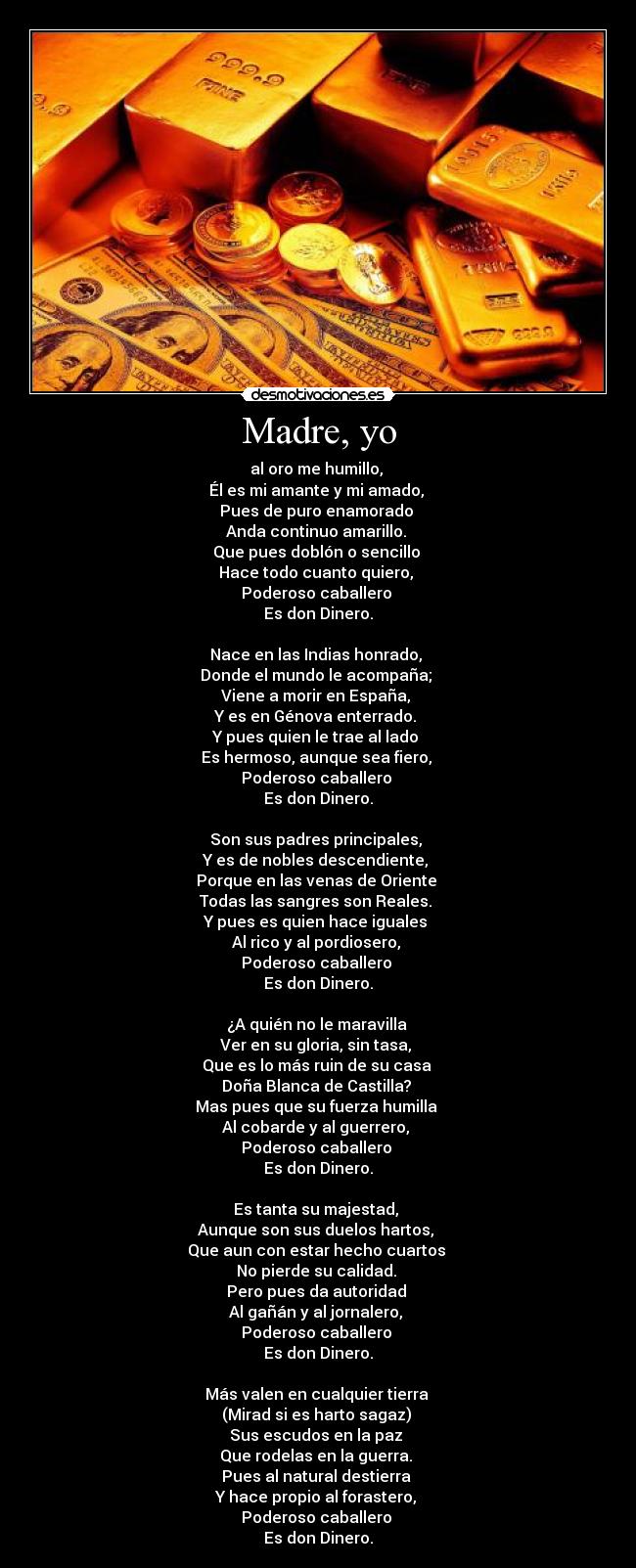 carteles madre poderoso caballero don dinero desmotivaciones