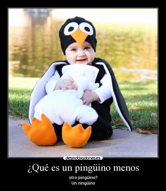 ¿Qué es un pingüino menos - otro pingüino?
Un ningüino