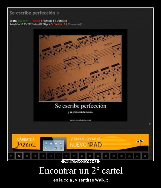 Encontrar un 2º cartel - en la cola , y sentirse Walk_t